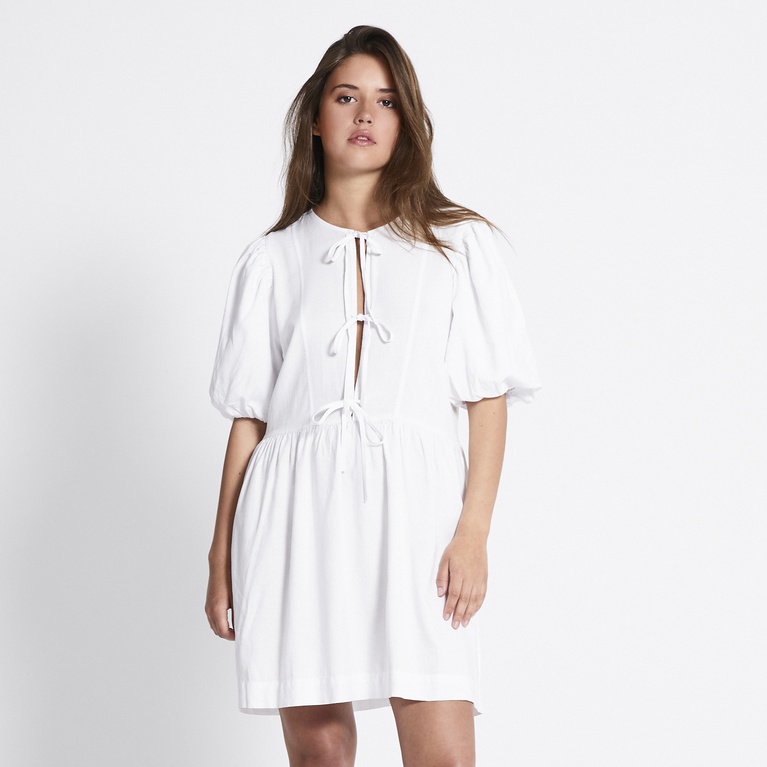 Linen blend dress "Rosie" White
